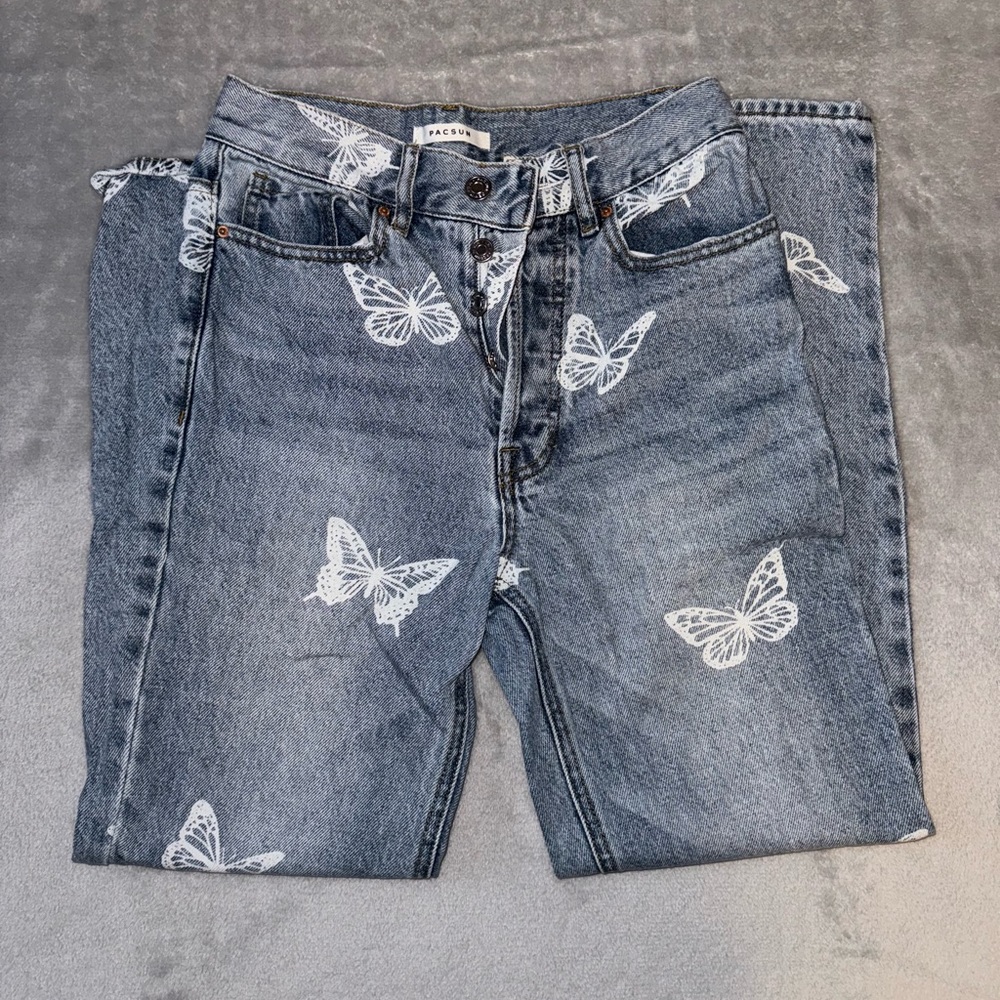 Pacsun Ultra High Rise Slim Butterfly Jeans